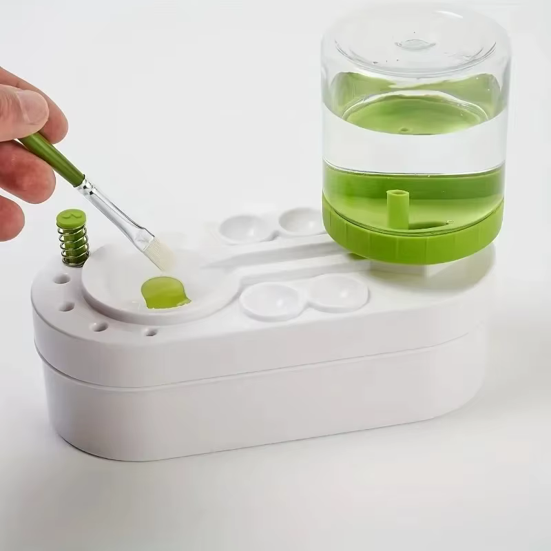 Nettoyant pour pinceaux, outil d'art, gouttelettes d'eau avec système de circulation d'eau pour pinceaux aquarelle (utilisé par les étudiants et les artistes)
