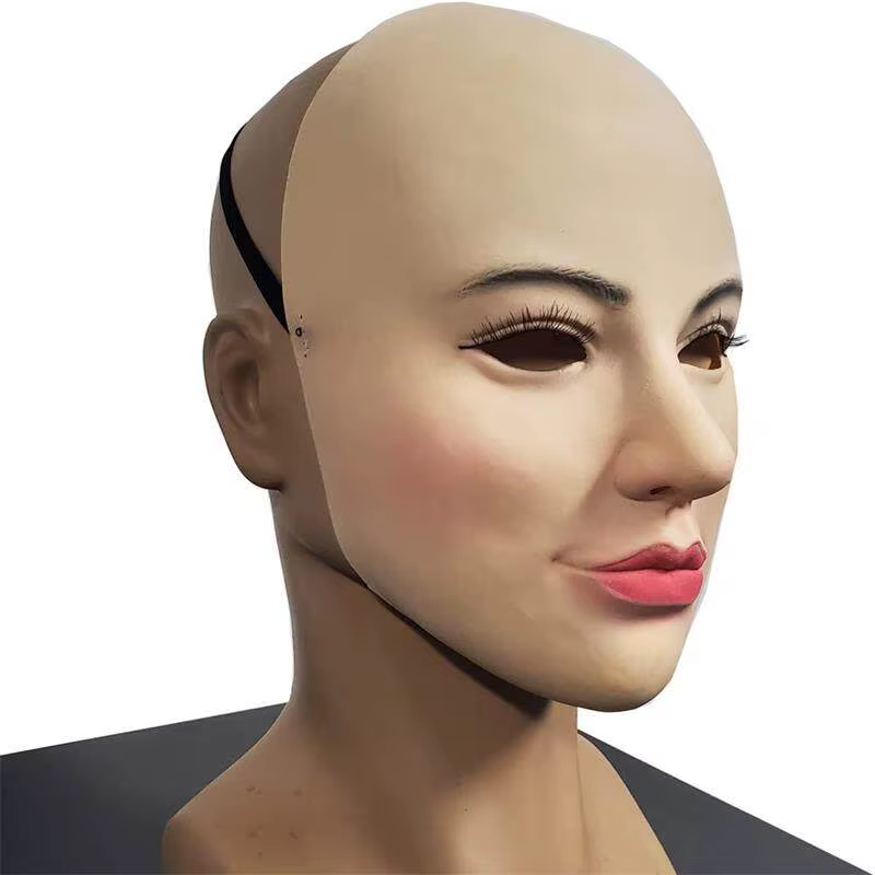Masque facial pour femme en latex, masque réaliste pour femme, masque de cosplay féminin pour le visage, masque de ball masquerade