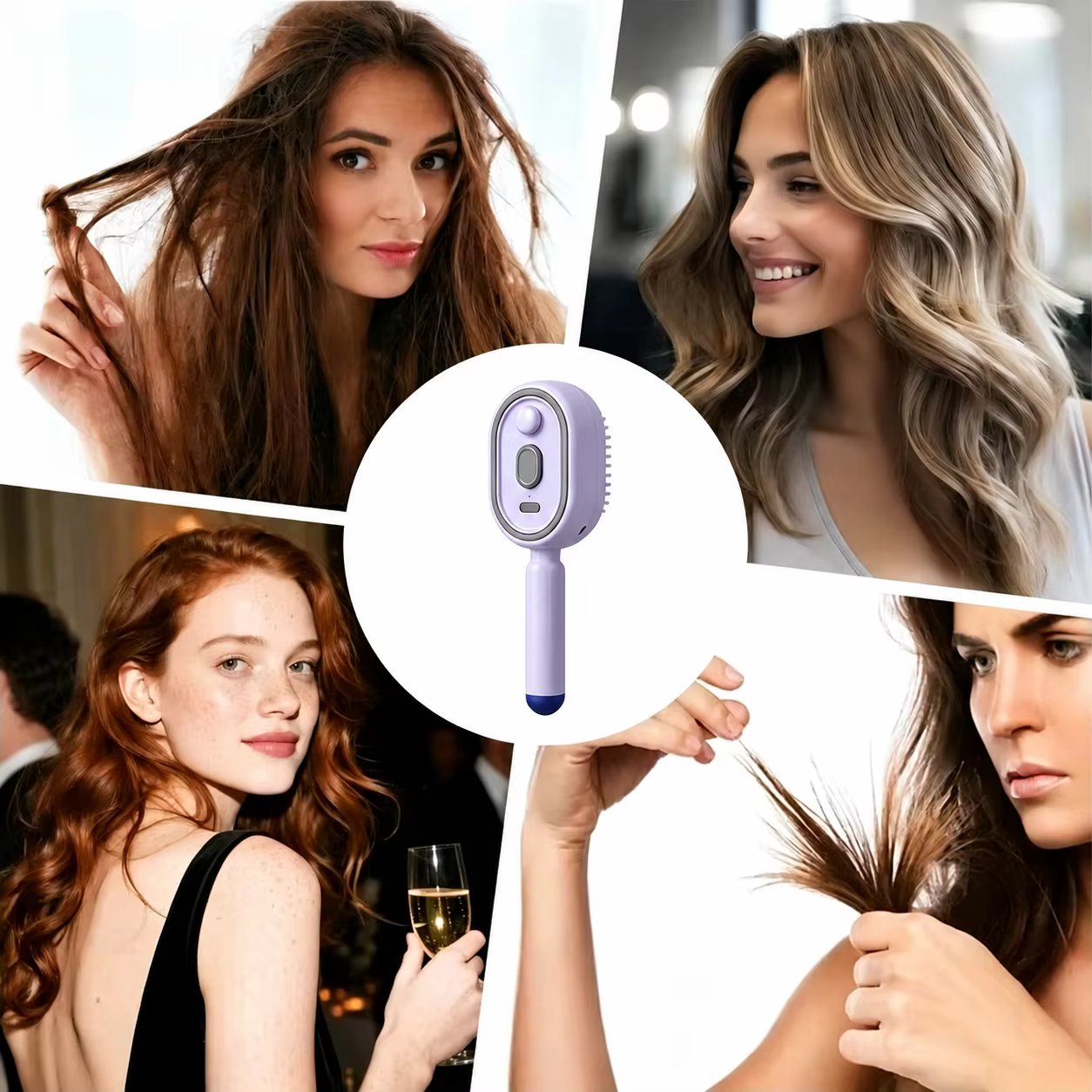 Brosse à cheveux électrique pulvérisatrice