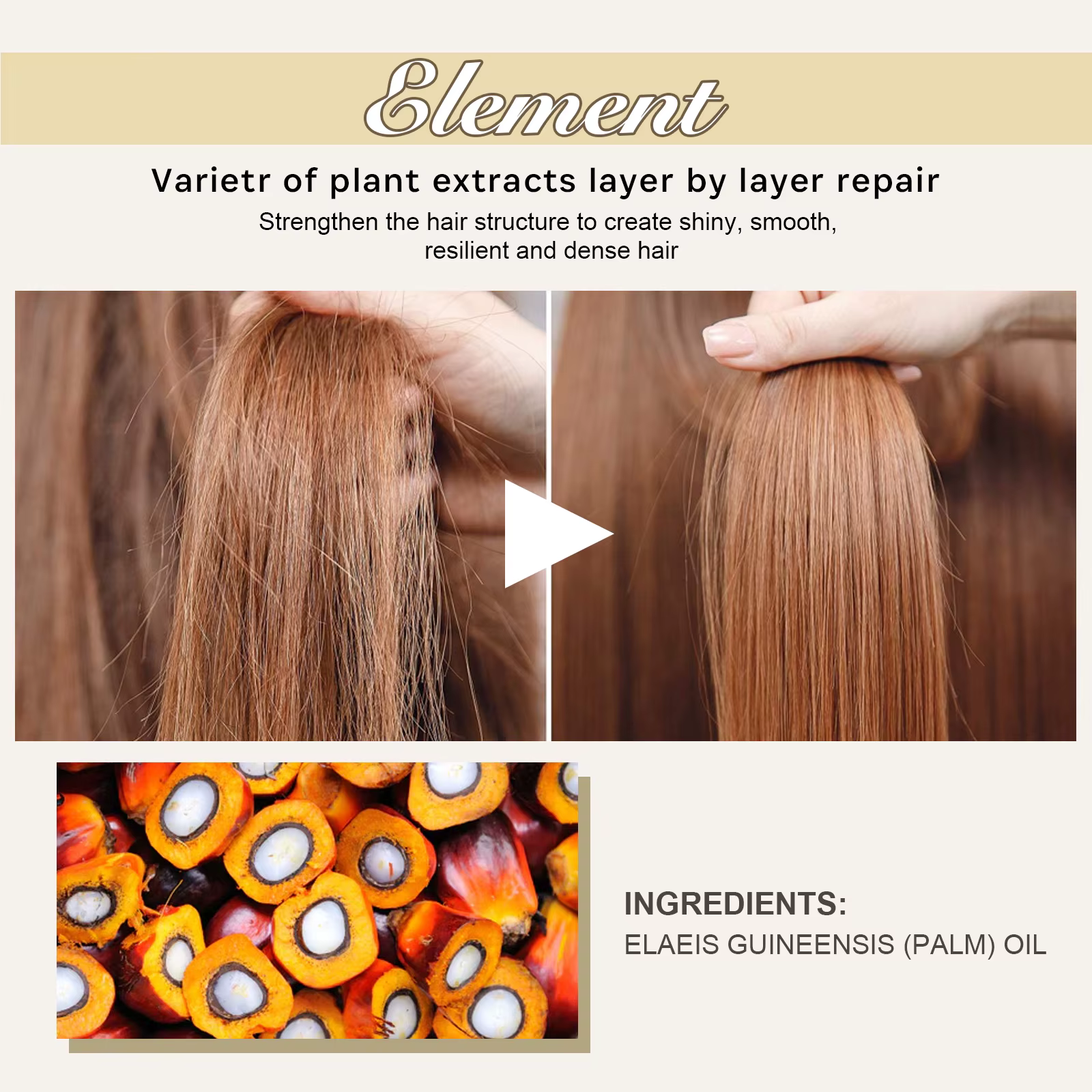 Batana Oil 100% huile de soin capillaire naturelle prévient la perte de cheveux chez les hommes et les femmes nourrit