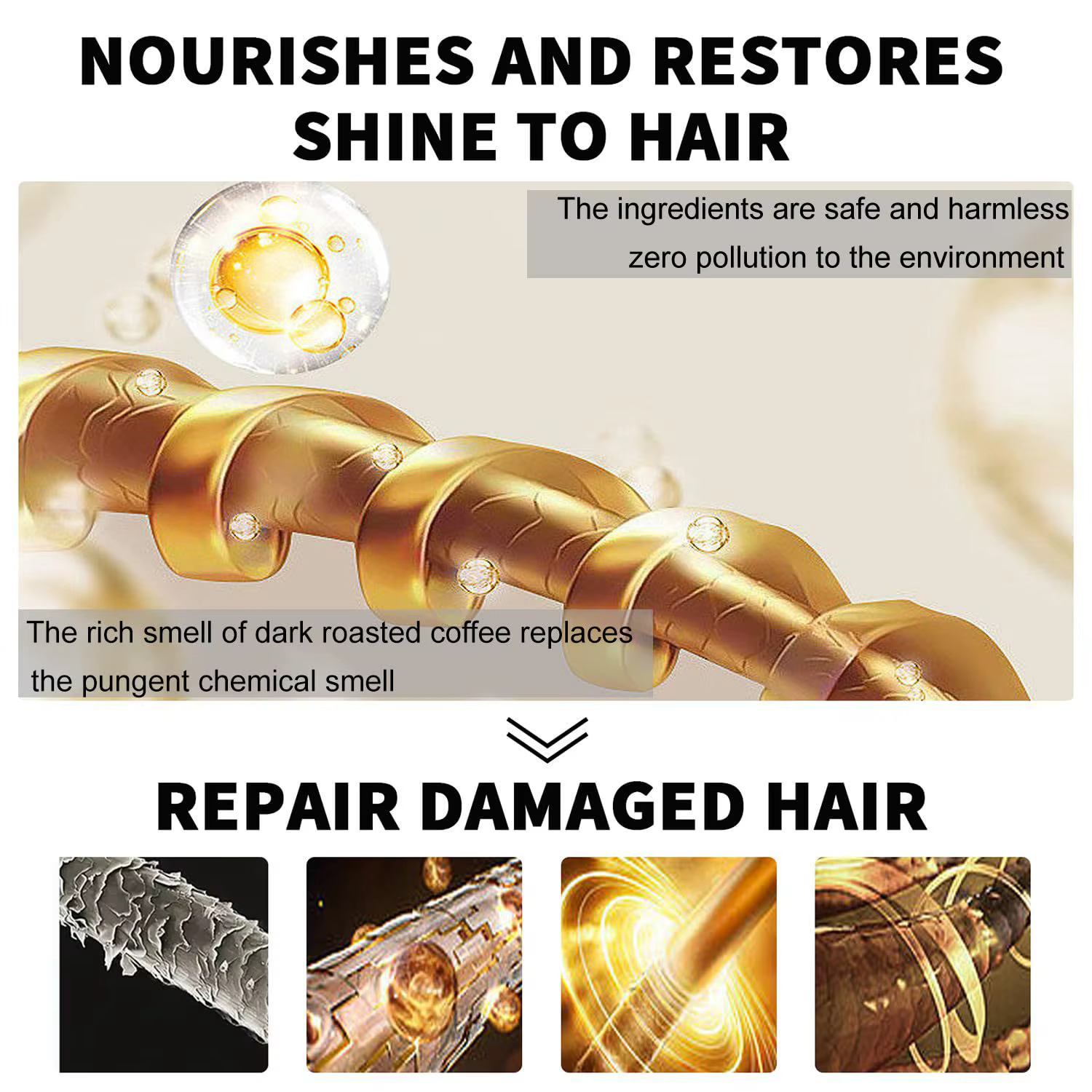 Sérum capillaire au gingembre, huile essentielle à croissance rapide, Anti-perte de cheveux, réparation du cuir chevelu endommagé, favorisant la régénération des cheveux au gingembre