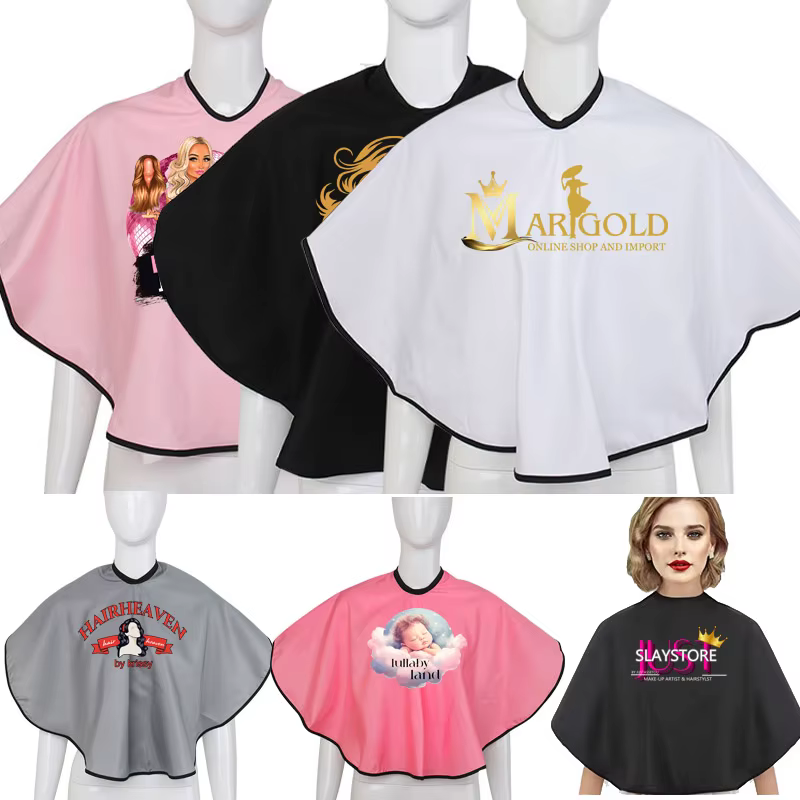 Cape de cheveux avec logo personnalisé pour garder