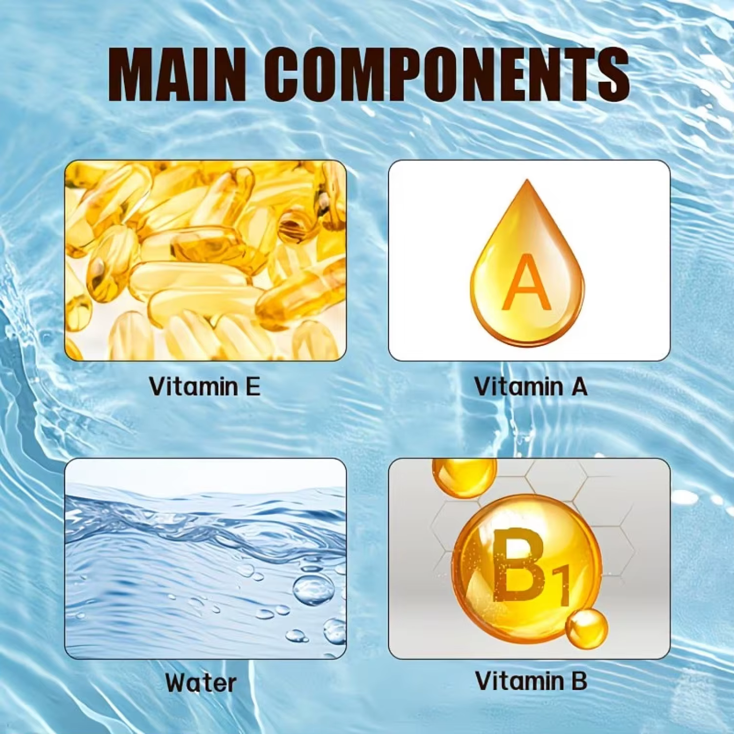 Huile capillaire revitalisante. Biotine Niacinamide Aloe Vera. Mousse de mer