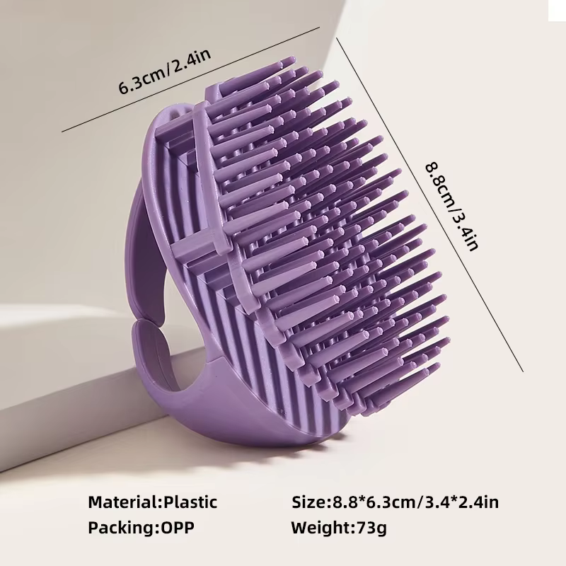 Brosse de massage du cuir chevelu carrée en silicone