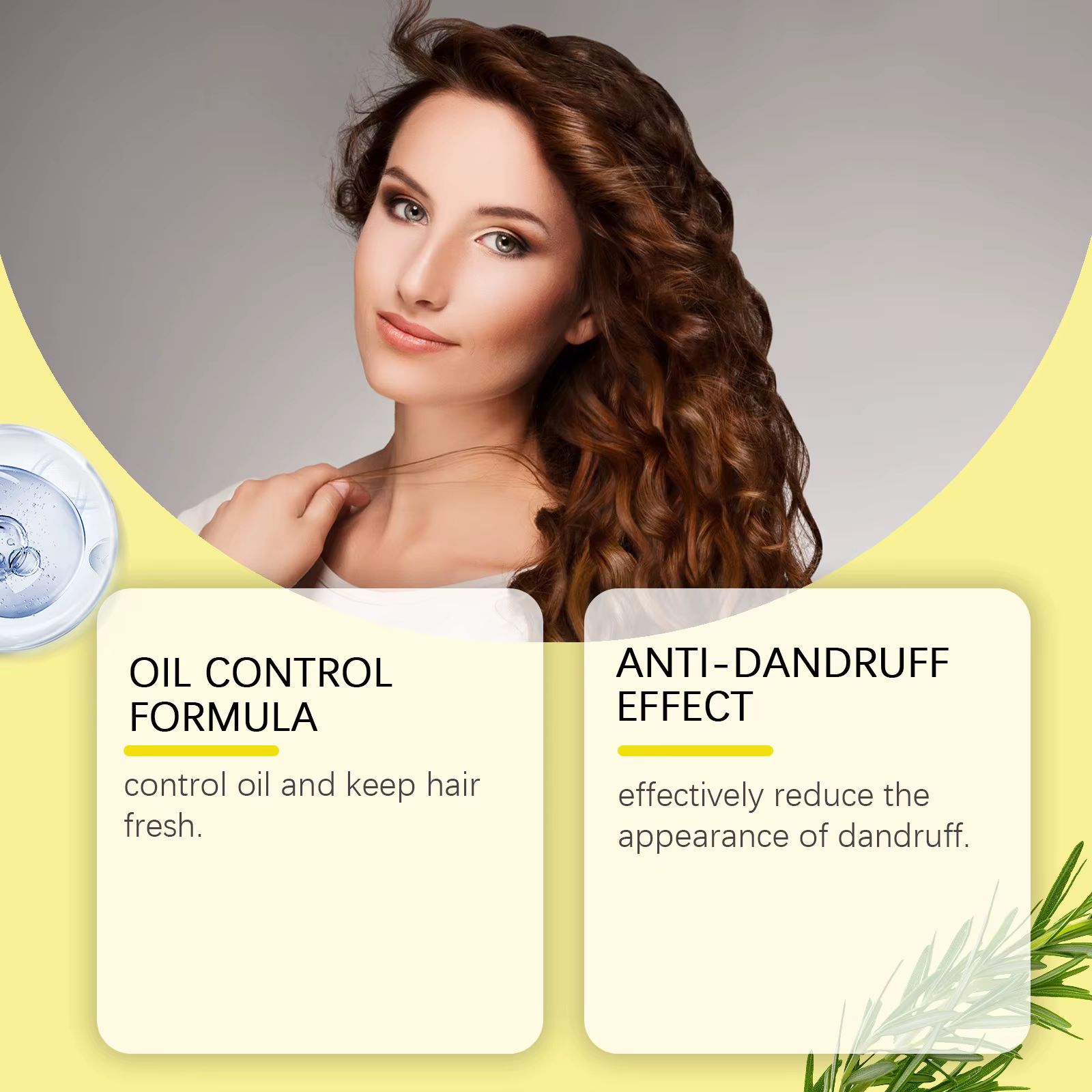 Shampoo au Soufre EELHOE Contrôle du Sébum Hydratant Nettoyage des Cheveux Prévention de la Chute