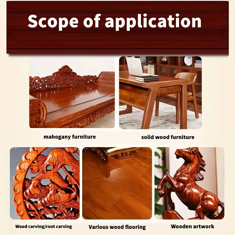 Cire d'abeille naturelle, huile pour bois, polissage et restauration pour meubles en bois massif, sols et surfaces composites, renouvelle la brillance, protection longue durée