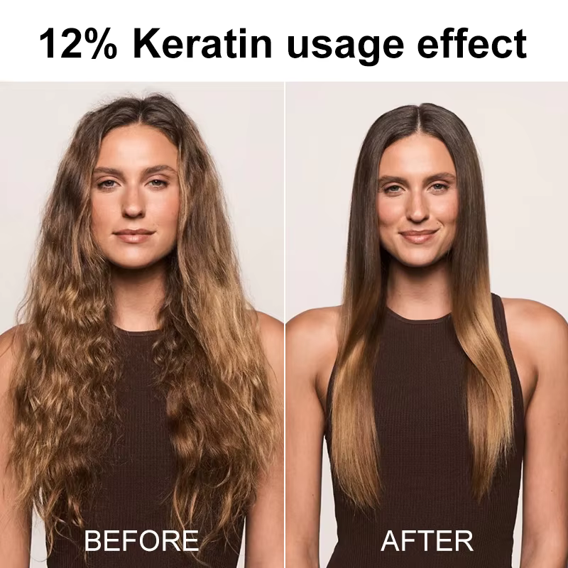 PURC 12% kératine lissante traitement des cheveux élimination des crépus