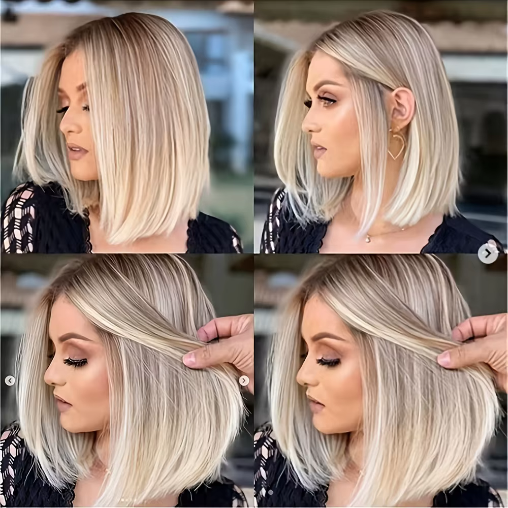 Perruque synthétique mixte Blonde BoBo Head