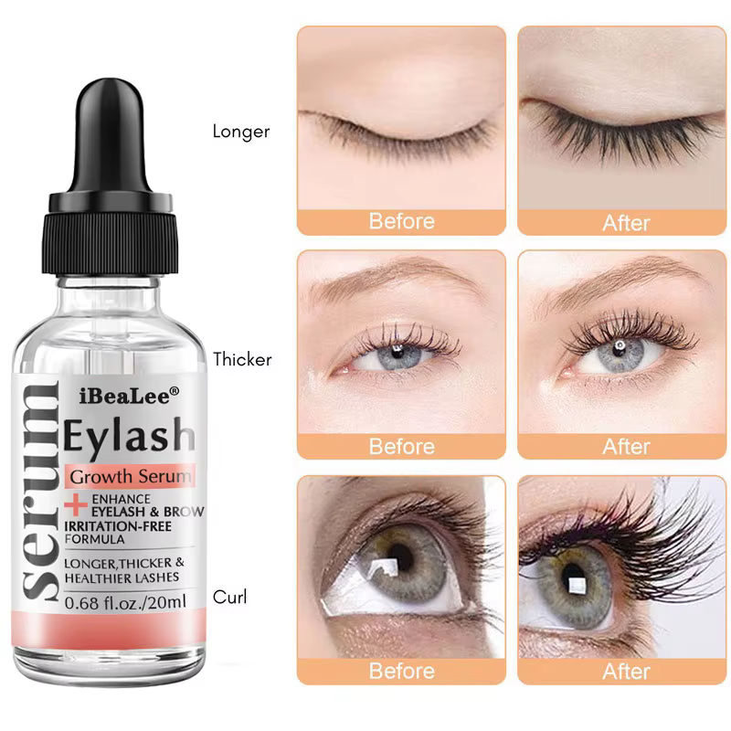 Sérum fortifiant pour cils iBeaLee 7 Days Miracle, croissance rapide, allongement, bouclage naturel et boost de volume pour cils et sourcils