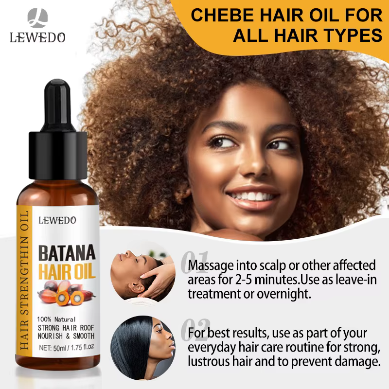 Lewedo Batana huile capillaire 100% sérum de croissance hydratant apaisant cuir chevelu régénération des cheveux Essence ensemble naturel hydrate nourrir