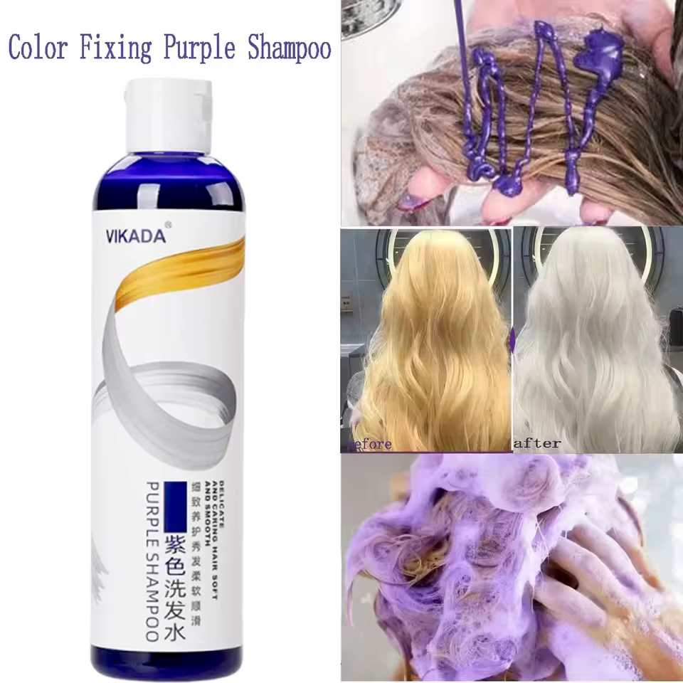 Shampoing de teinture capillaire fixateur de couleur pour couvrir les cheveux gris
