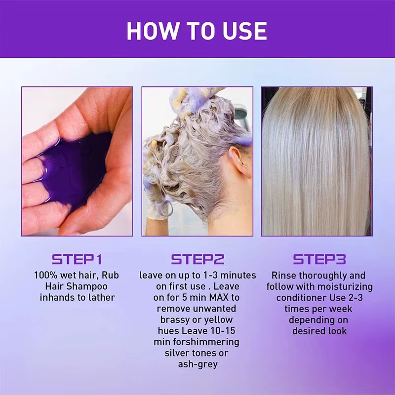 Shampoing de teinture pour cheveux violets