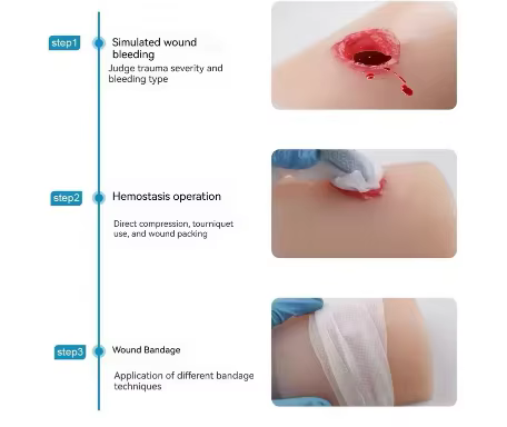 Nouveau module de simulation de plaies traumatiques 2026 pour la formation des infirmières et les écoles, incluant des mannequins pour la pratique de la hémostase et des premiers secours