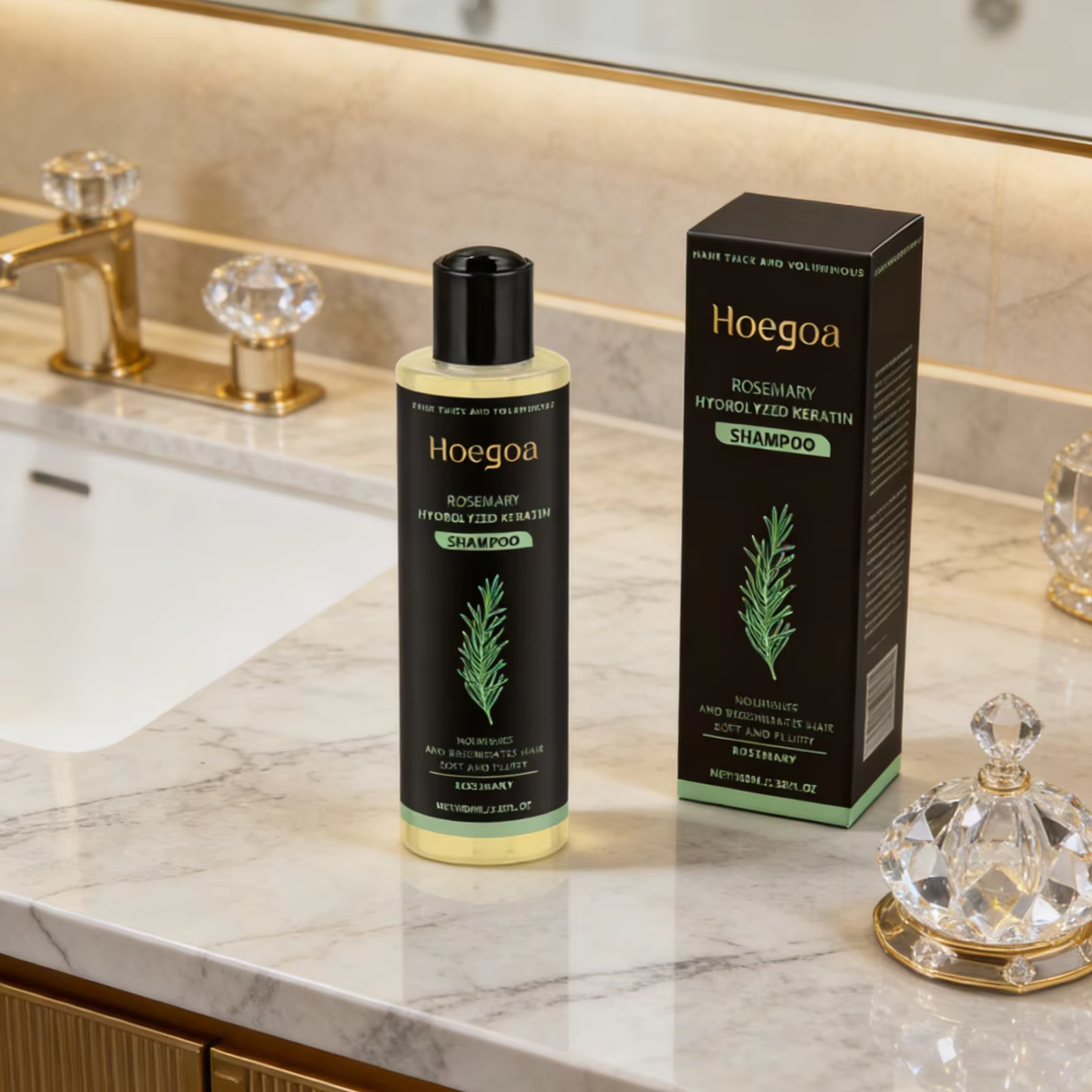  Shampoo Hoegoa à la kératine hydrolysée de romarin
