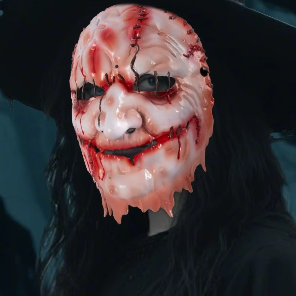 Cicatrice de sang Halloween masque de sorcière masque de mascarade masque de forêt sombre Cosplay vieil homme visage effrayant tueur diable masque