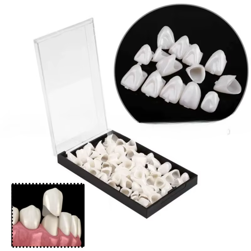 Couronne temporaire pour dents avant, fausses dents, 60/90 pièces/boîte pour soins bucco-dentaires, placages en porcelaine et patchs dentaires, nouvelle collection