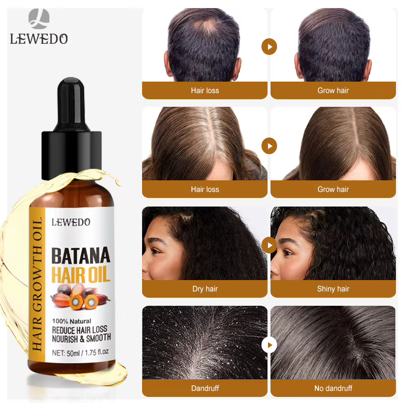 Sérum d'huile de Batana pour la croissance des cheveux