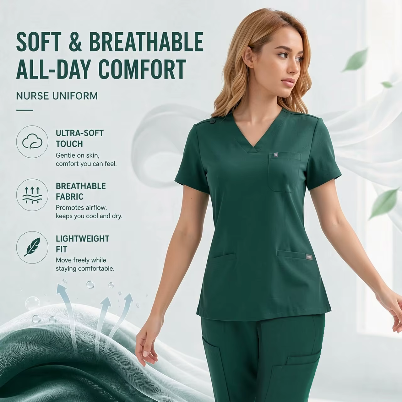 Ensemble de blouses d'infirmière pour femmes, uniforme médical, haut et pantalon, résistant aux liquides, vêtements de travail pour hôpital vétérinaire, salon de beauté, KUNGFU SCRUBS
