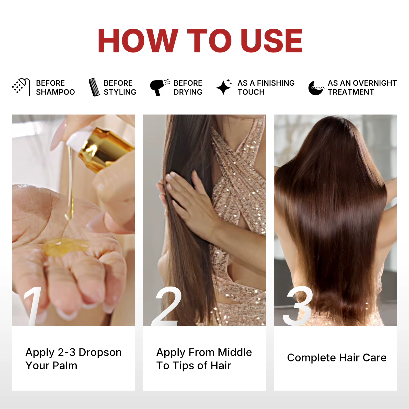 Karseell – huile capillaire pour la guérison des cheveux, pressée à froid, sans poids, huile d'argan marocaine, sérum capillaire pour nourrir et réparer les cheveux endommagés