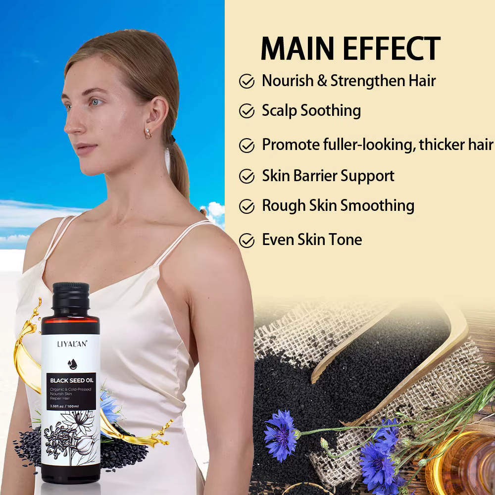 Huile de cumin noir 100 ml pour les soins capillaires