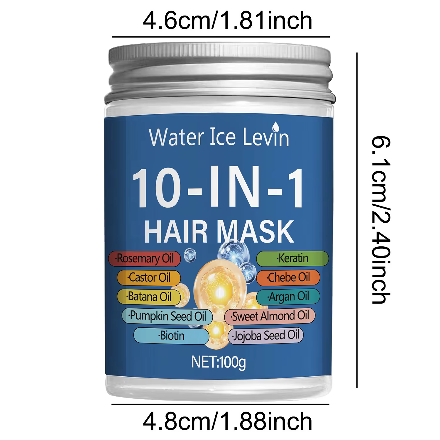 Masque capillaire 10 en 1 : huiles de romarin