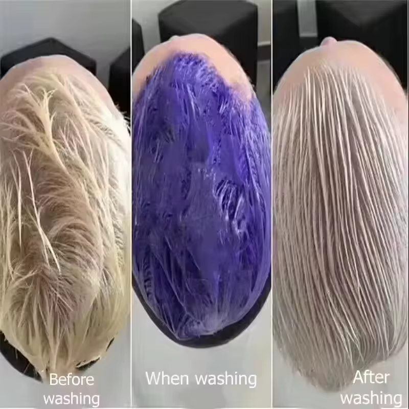 Shampoing de teinture capillaire fixateur de couleur pour couvrir les cheveux gris