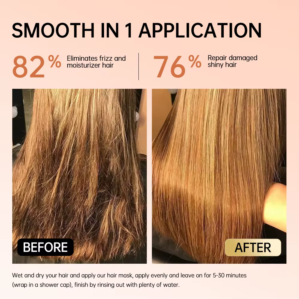 PURC masque capillaire disulfure liaison réparation frisottis sec endommagé prévenir la casse perte de cheveux lisse