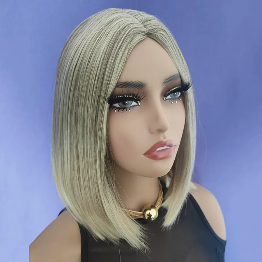 Perruque synthétique mixte Blonde BoBo Head