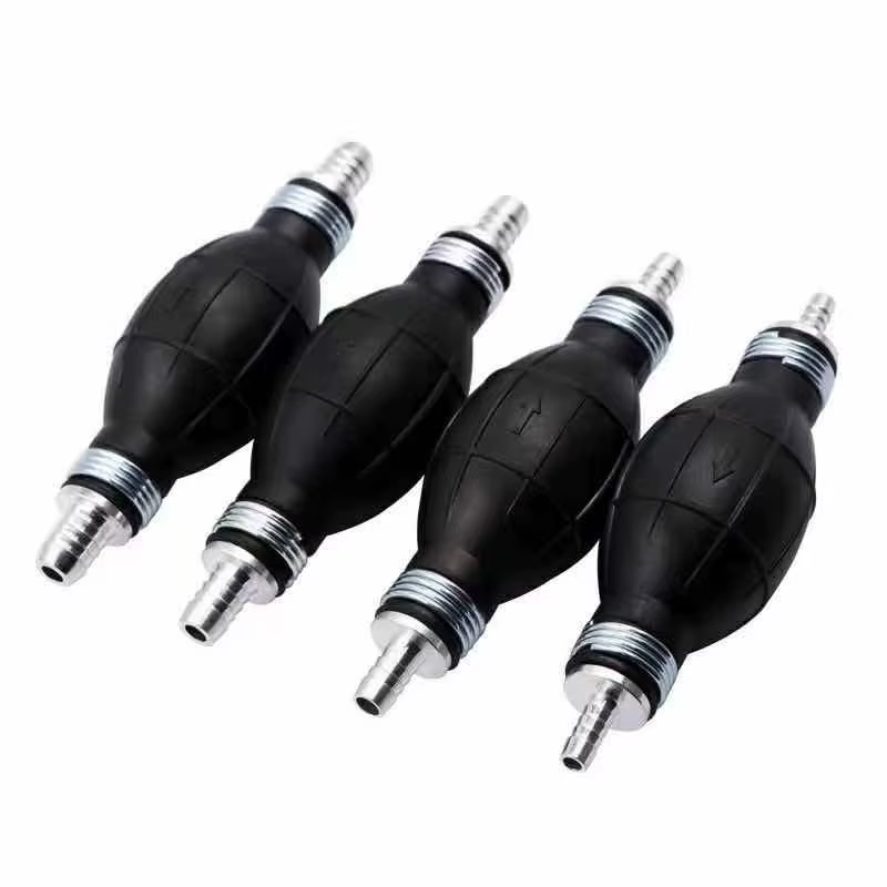 Pompe manuelle à carburant 6mm/8mm/10mm/12mm en caoutchouc et aluminium, pour transfert de diesel, huile et essence pour voiture, bateau, moteur hors-bord