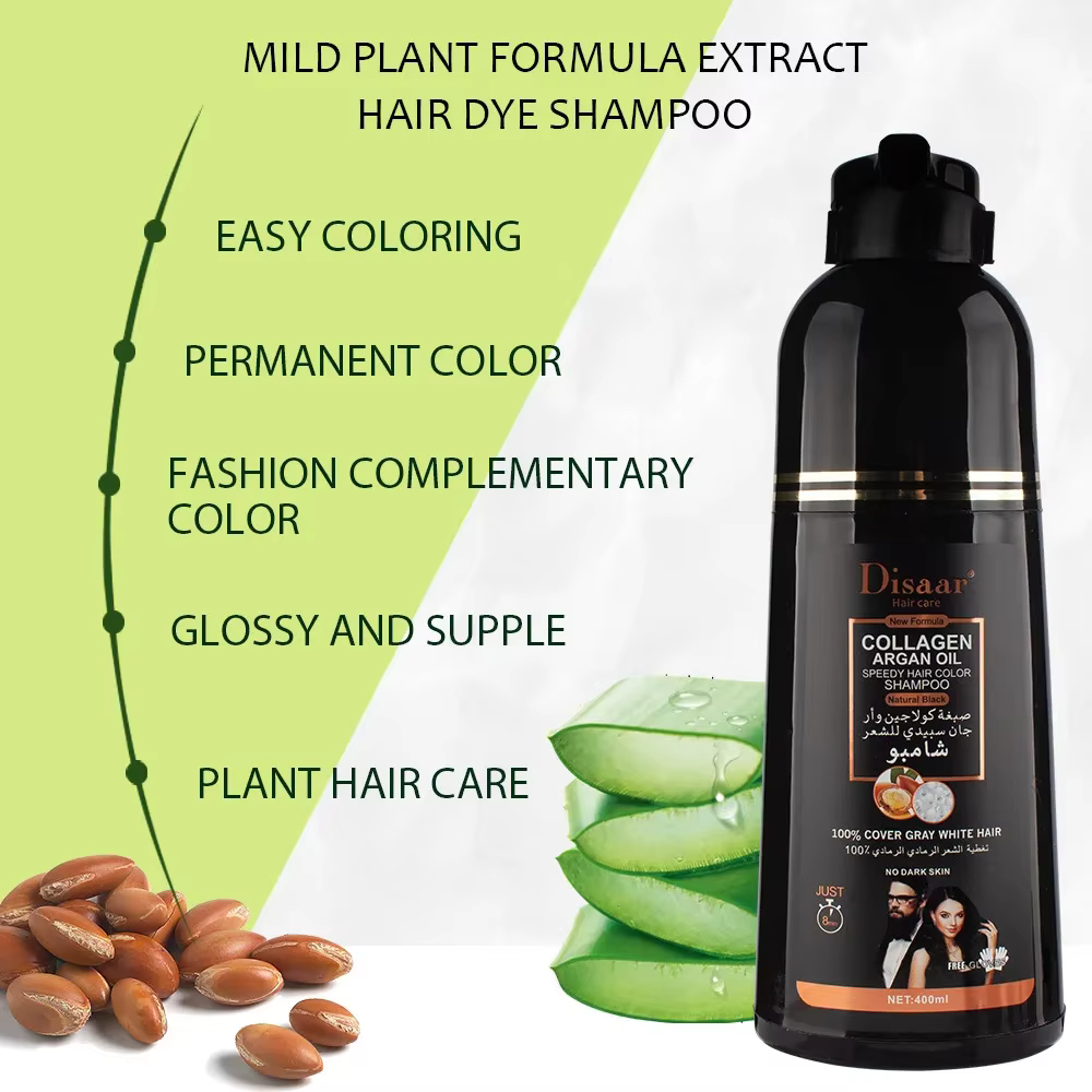 DISAAR 400ML couverture cheveux gris maroc huile d'argan soin rapide magique noir