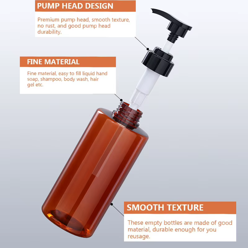 Bouteille à pompe vide en plastique de 300ml/500ml