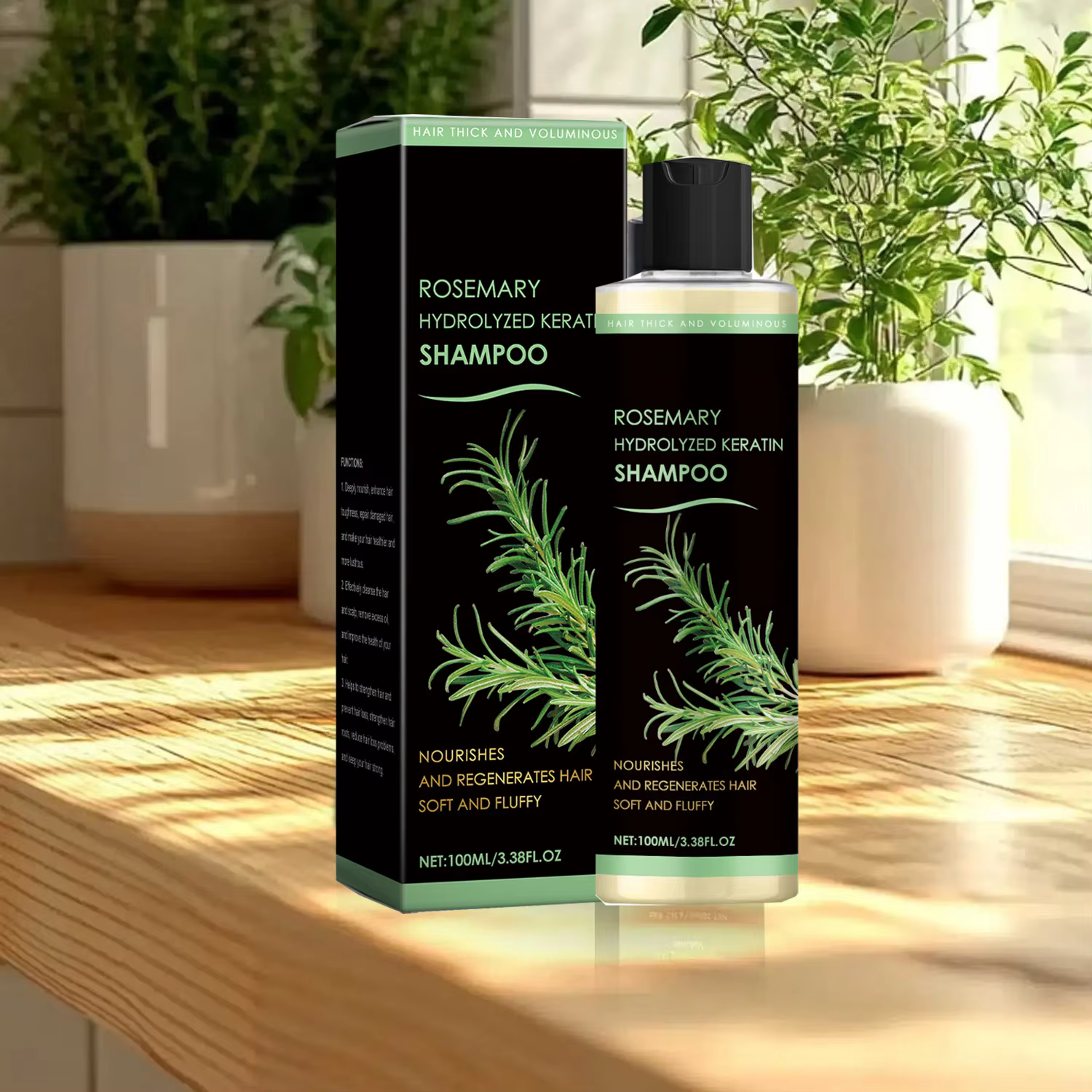 Shampoing au romarin biologique pour la croissance des cheveux