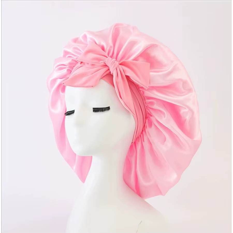 Chapeau De couchage femmes Satin solide nuit Bonnet De sommeil soins capillaires