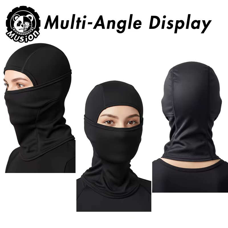 Musion Cagoule Masque facial de cyclisme pour femme Foulard une pièce multifonctionnel Coupe-vent Anti-poussière Protection solaire Quatre saisons