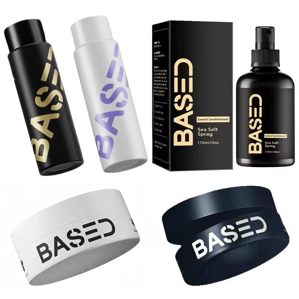 Kit de Soins Capillaires Naturels au Sel Marin pour Tous Types de Cheveux : Spray Coiffant Longue Durée