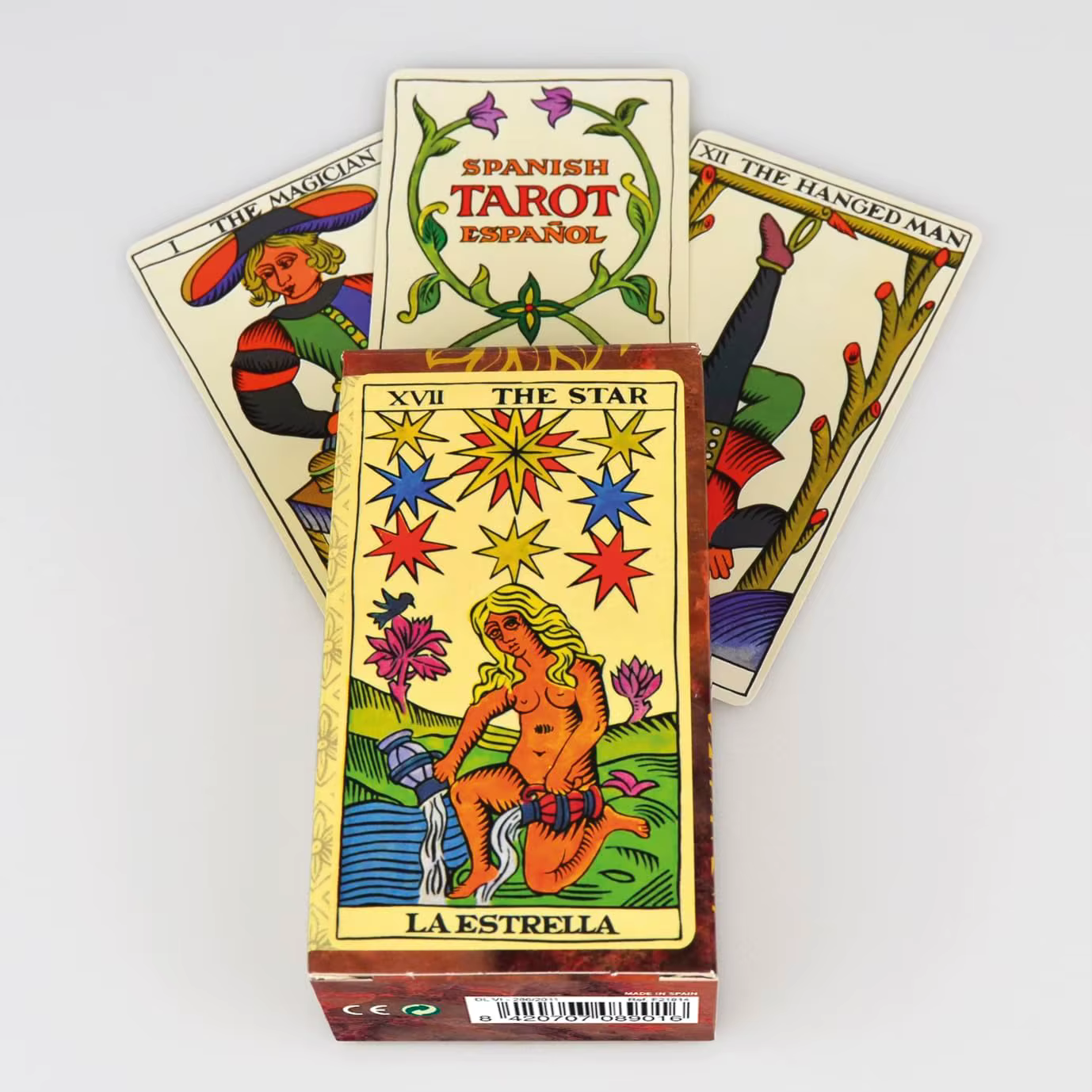 78 cartes classiques de tarot de Marseille, majeurs arcanes, thème étoile, version espagnole, jeu de société, ensemble de cartes de divination