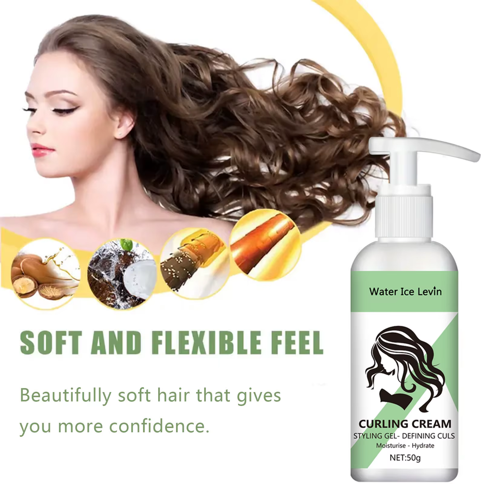 Crème à friser en gel coiffant bouclé – Definir