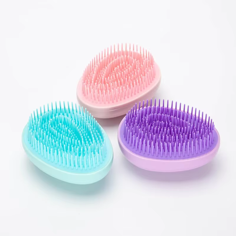 Mini brosse à cheveux ronde en forme d'œuf
