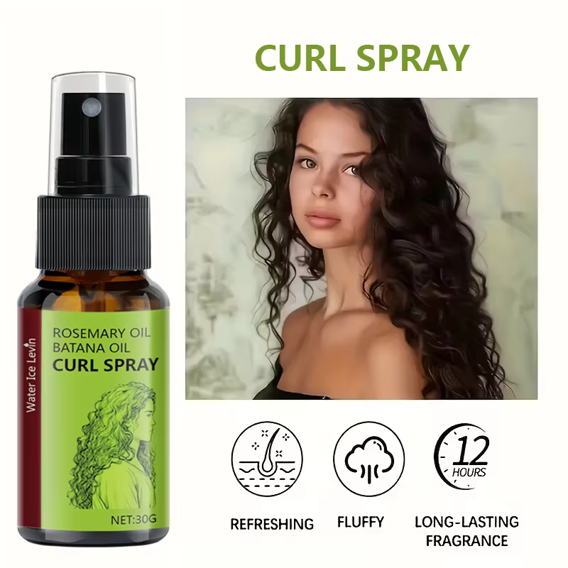 Spray pour cheveux bouclés à l'huile de romarin