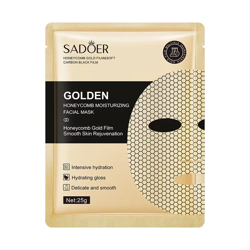 20 pièces SADOER 24K or hydratant masques pour le visage soins de la peau raffermissant nourrissant lisse rajeunissement de la peau masque feuilles masque