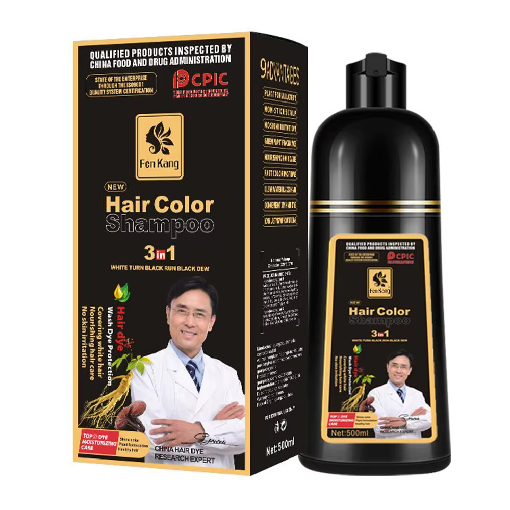 Shampoing noir pour lavage des cheveux