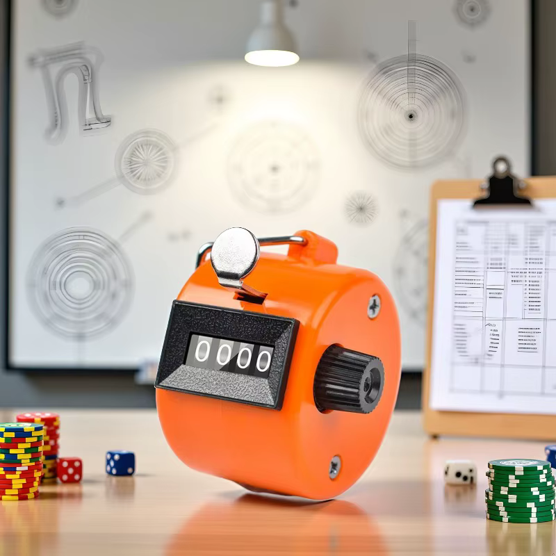 Compteur manuel portable 1 pièce, compteur de points à quatre boucles mécaniques en acier inoxydable pour le golf, la course et la natation