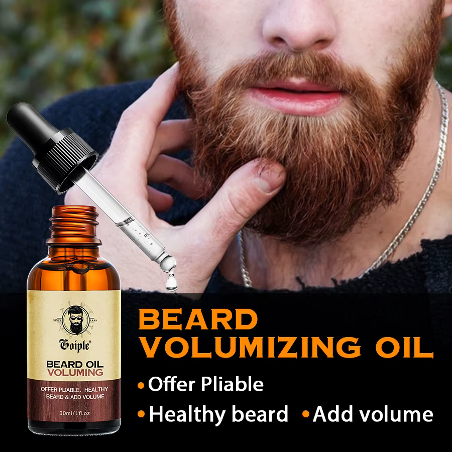 2 pièces/ensemble huile volumisante pour barbe