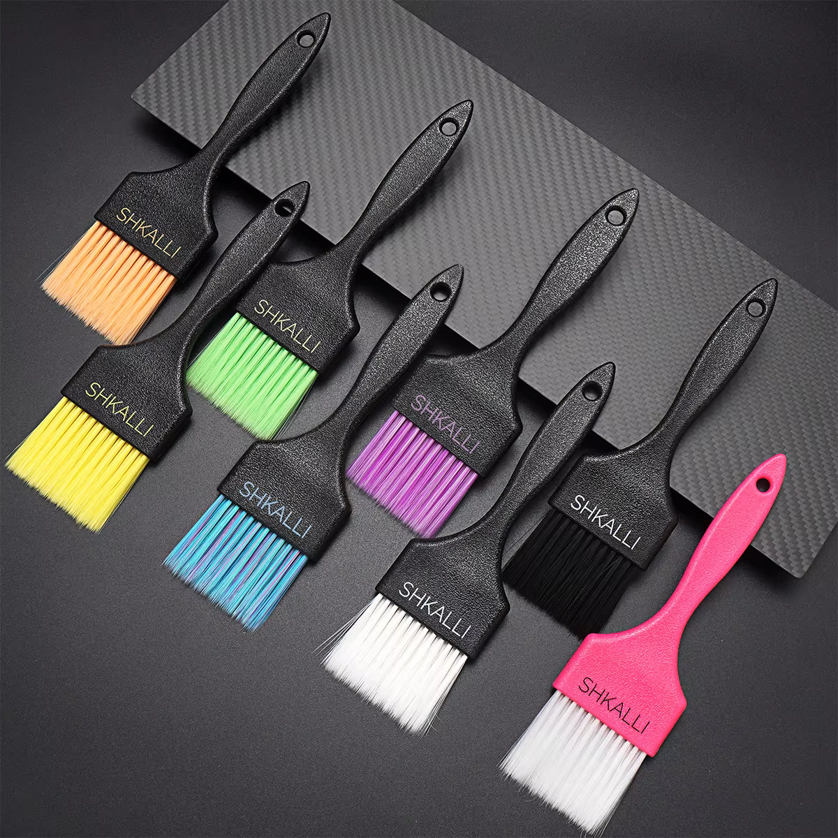 Brosse de Balayage de coiffure professionnelle-brosse à cheveux réutilisable à poils souples épais et durables pour Salon et maison + outil de teinture capillaire