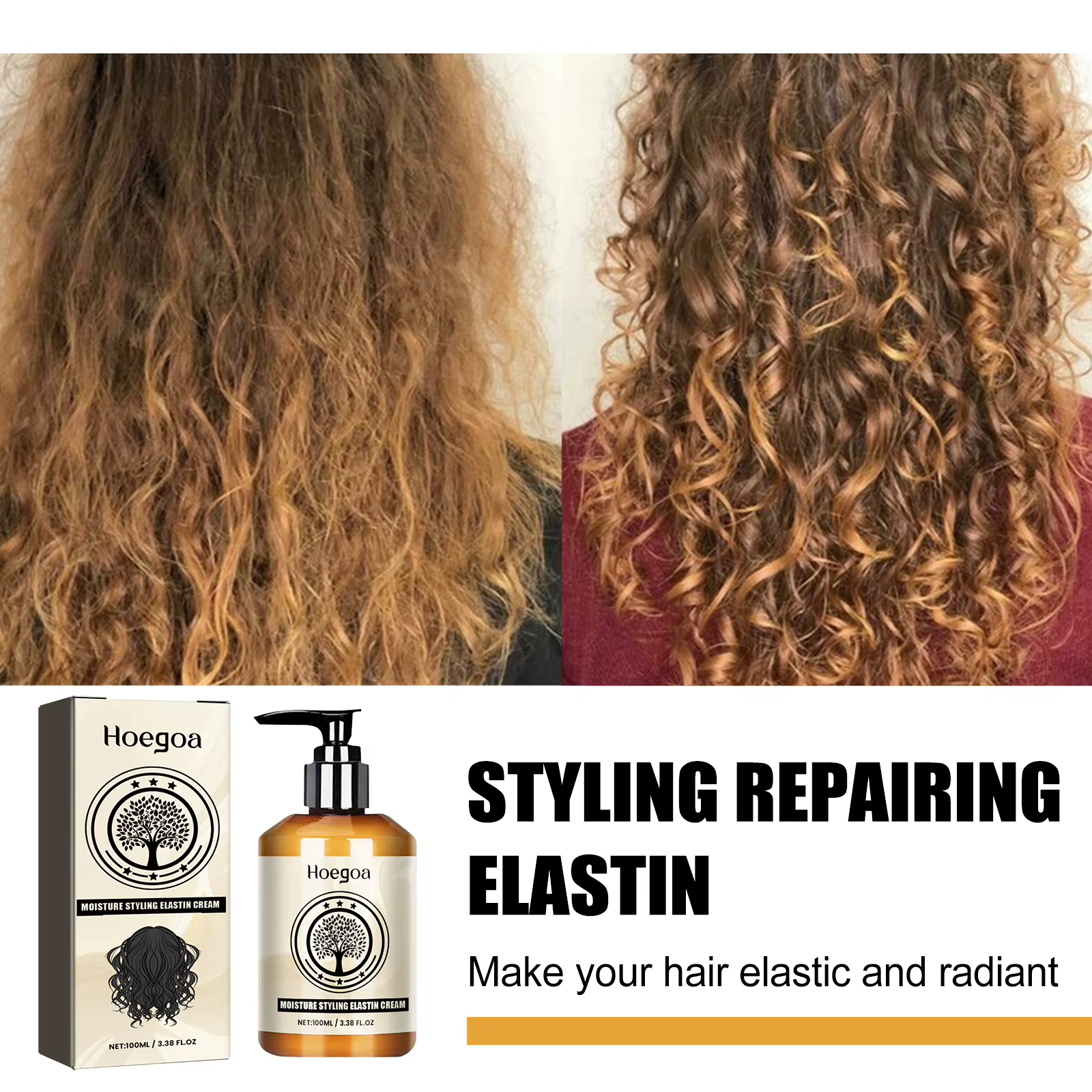 Cheveux bouclés marocains hydratants réparation élastique sécheresse endommagée lissage