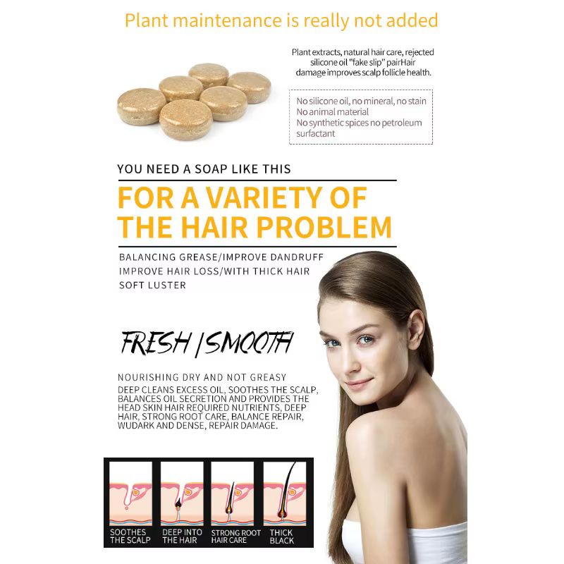 Savon shampooing aux huiles essentielles d'arbre à thé pour un nettoyage en profondeur et un soin des cheveux