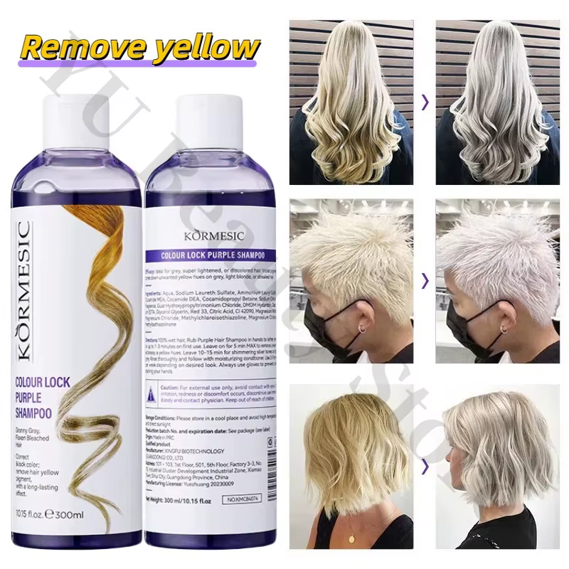 Shampoing professionnel pour enlever les cheveux jaunes