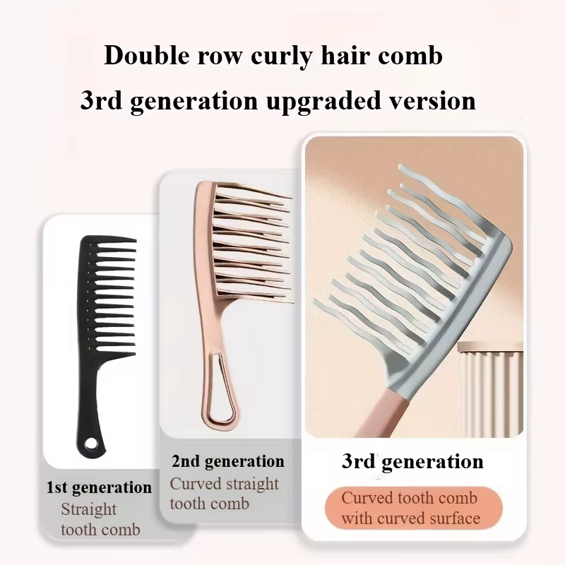 Peignes à cheveux à double dents larges