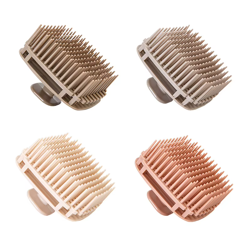 Brosse de massage du cuir chevelu en silicone souple, peigne de lavage des cheveux, brosse exfoliante douce pour éliminer les pellicules et soulager le stress
