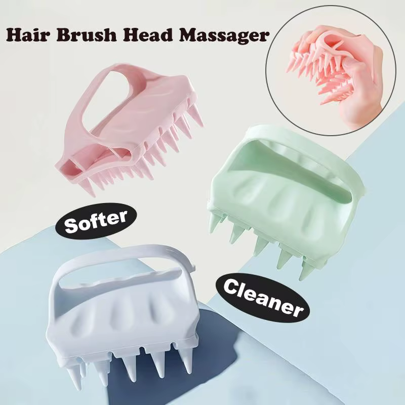✦ Brosse de massage en silicone pour le cuir chevelu